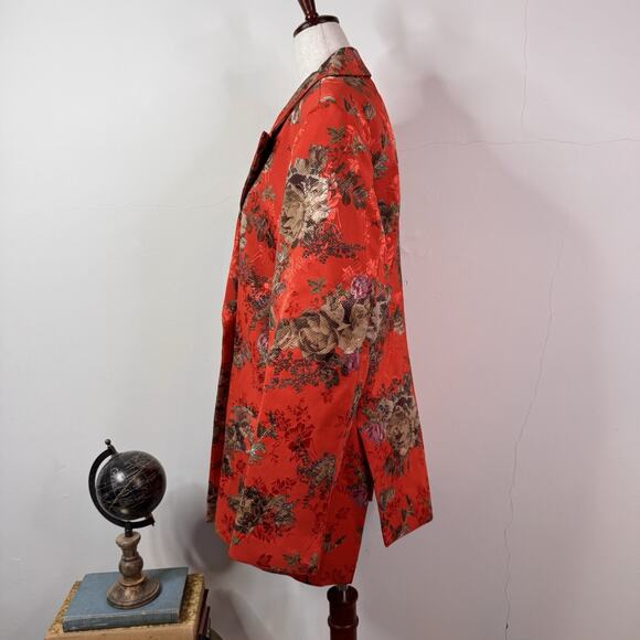 Preen by Thornton Bregazzi Floral Jacquard Blazer Red Bouquet M Avant Garde NWT - Picture 5 of 11